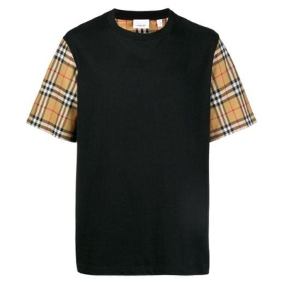 burberry-black-Check-Sleeve-T-shirt-2.jpg