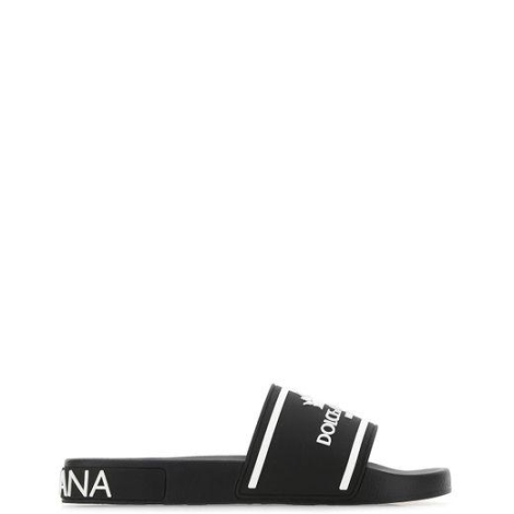 dolce-gabbana-Black-Logo-Crown-Slides