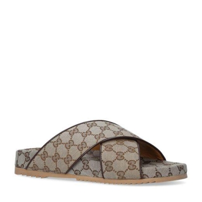 gucci-Gg-Canvas-Cross-strap-Slides