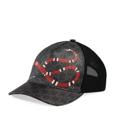 gucci-black-Kingsnake-GG-Supreme-Baseball-Cap