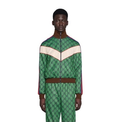 gucci-green-Veste-zippee-en-jersey-gg-avec-bande-web